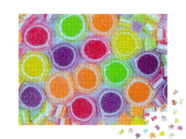 Colorful Jelly Candies. Juicy Colorful Jelly Sweets. Gumm... Jigsaw Puzzle with 1000 pieces