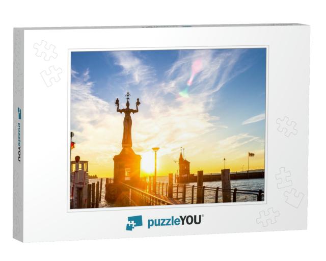 Imperia in Konstanz, Lake Constance, Germany... Jigsaw Puzzle