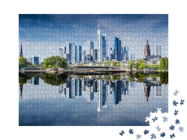 Skyline of Frankfurt, Germany, the Financial Center of th... Jigsaw Puzzle with 1000 pieces