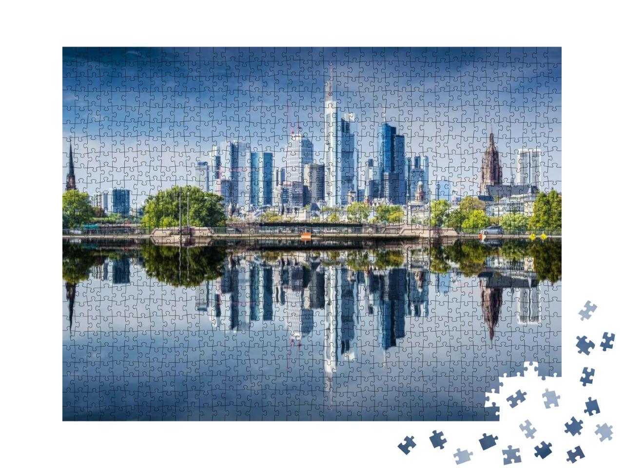 Skyline of Frankfurt, Germany, the Financial Center of th... Jigsaw Puzzle with 1000 pieces
