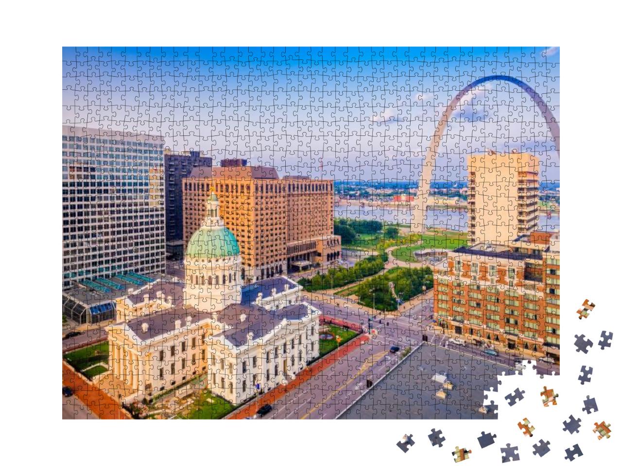 St. Louis, Missouri, USA Downtown Cityscape with the Arch... Jigsaw Puzzle with 1000 pieces