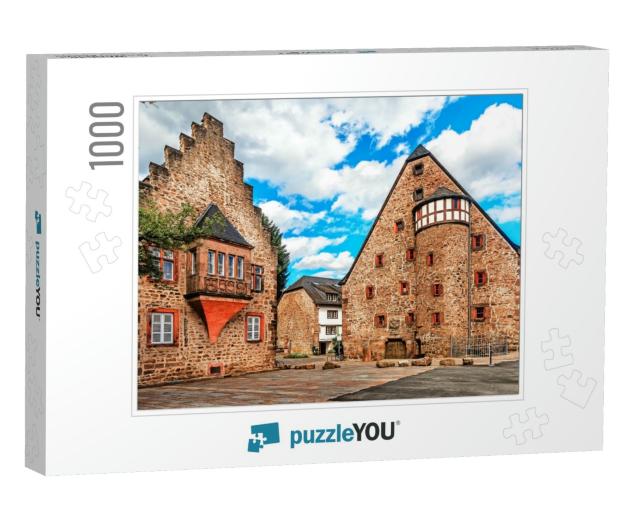 Historic Streets of the Old Quarters of Marburg. Germany... Jigsaw Puzzle with 1000 pieces