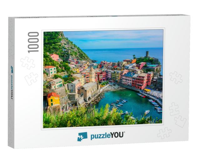 Picturesque Town of Vernazza, in the Province of La Spezi... Jigsaw Puzzle with 1000 pieces