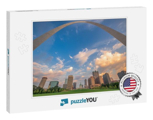 Downtown St. Louis, Missouri, USA Viewed from Below the Ar... Jigsaw Puzzle