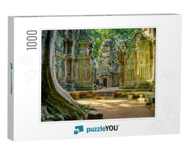 Ta Prohm Temple in the Morning Light. Part of the Angkor... Jigsaw Puzzle with 1000 pieces