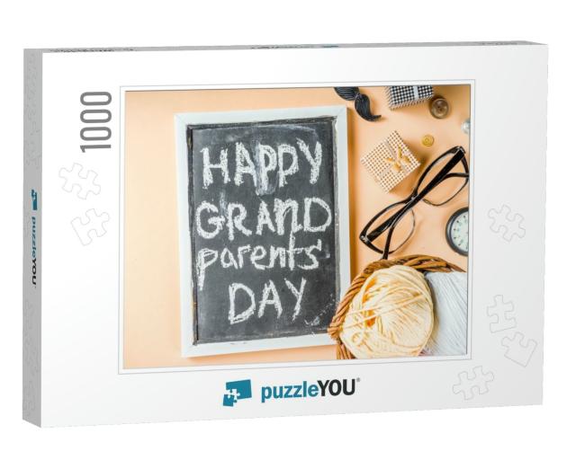 Happy Grandparents Day Background. Grandparents Ho... Jigsaw Puzzle with 1000 pieces