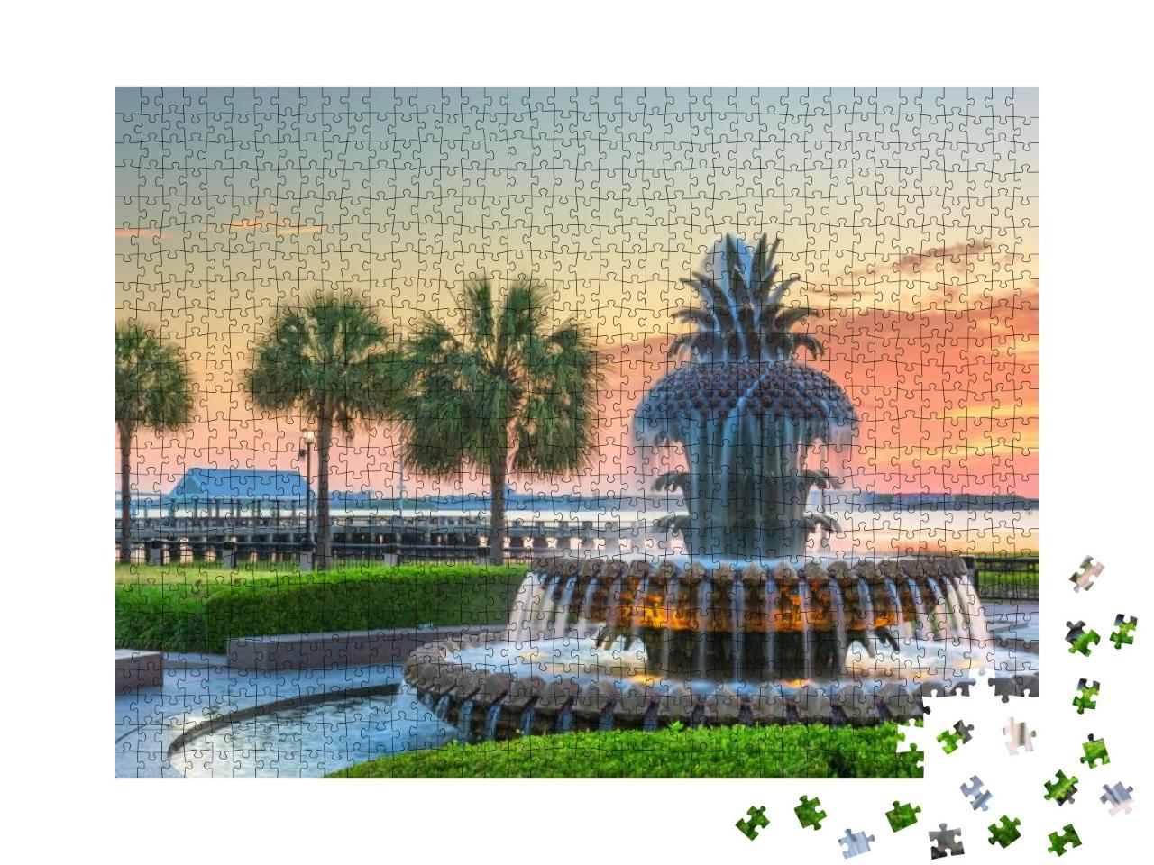 Charleston, South Carolina, USA At Waterfront Park At Dawn... Jigsaw Puzzle with 1000 pieces