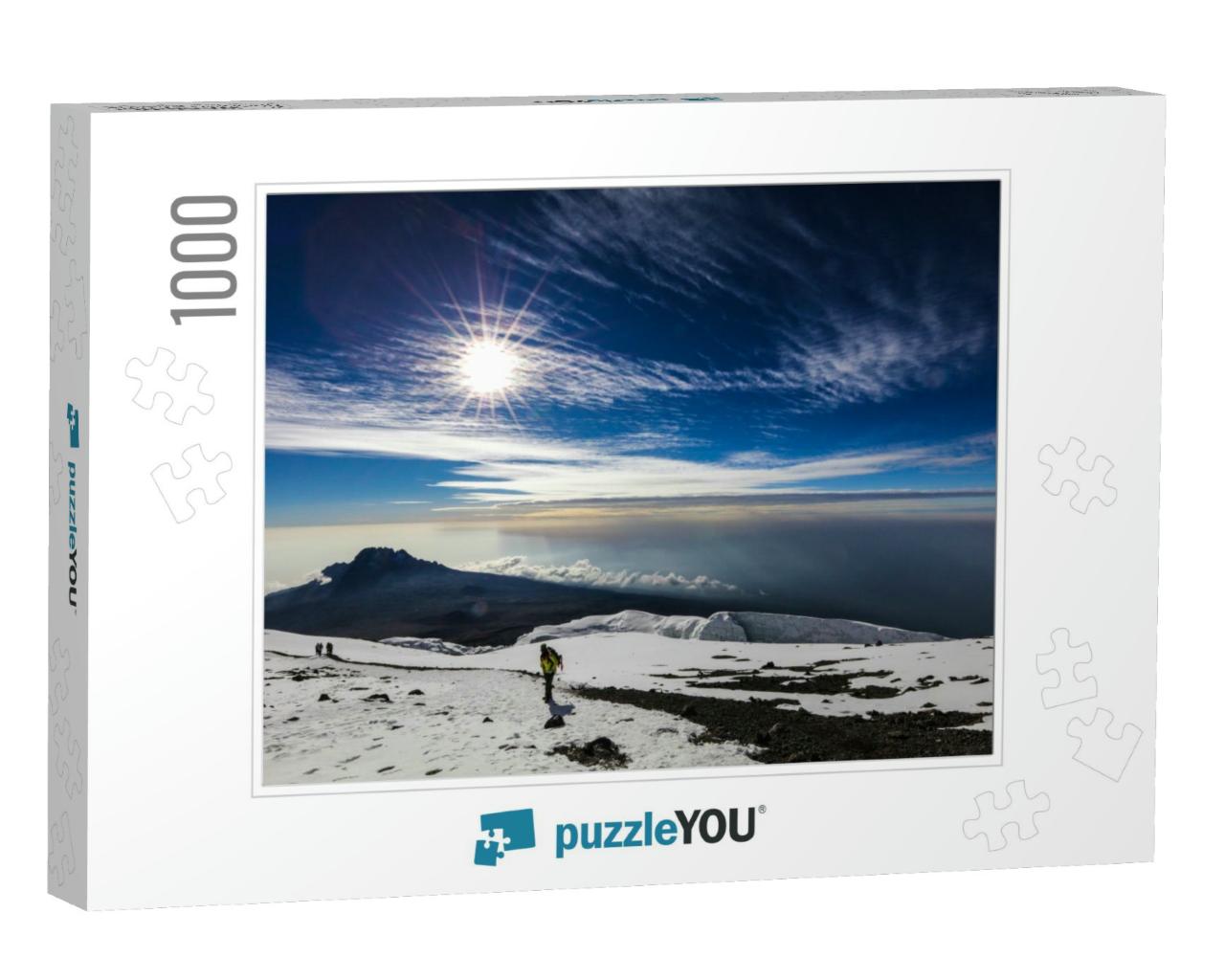 Snow, Ice & Glaciers on Top of Mount Kilimanjaro At Sunri... Jigsaw Puzzle with 1000 pieces