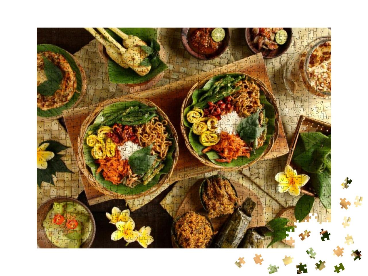 Nasi Campur Bali. Popular Balinese Meal of Rice with Vari... Jigsaw Puzzle with 1000 pieces