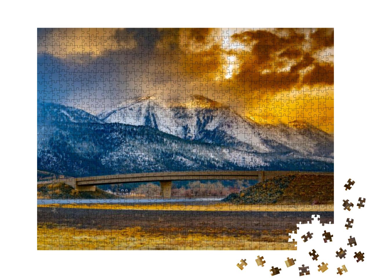 Image of a Storm Rolling Through Slide Mountain, in Washo... Jigsaw Puzzle with 1000 pieces