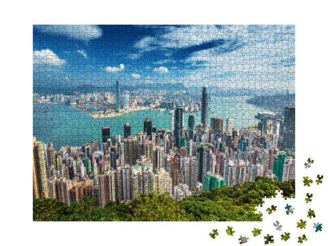 Hong Kong Skyline from the Victoria Peak, China... Jigsaw Puzzle with 1000 pieces