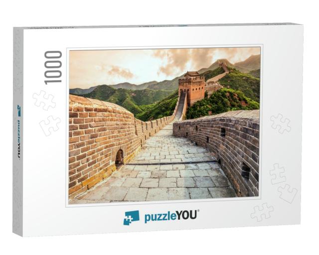 China Famous Landmark Great Wall & Mountains... Jigsaw Puzzle with 1000 pieces