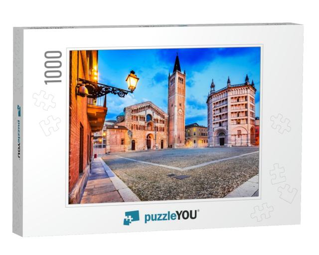 Parma, Italy - Piazza Del Duomo with the Cathedral & Bapt... Jigsaw Puzzle with 1000 pieces
