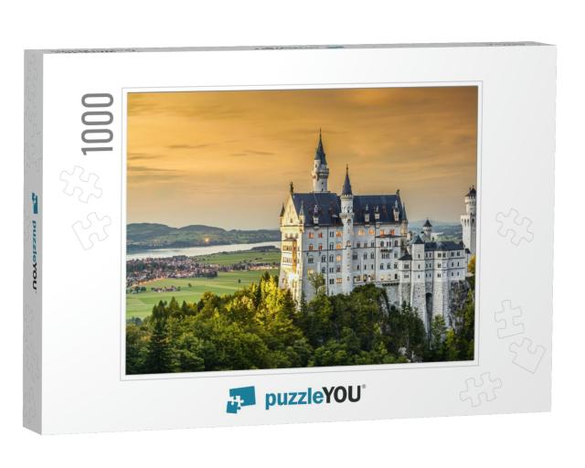 Neuschwanstein Castle in the Bavarian Alps of Germany... Jigsaw Puzzle with 1000 pieces