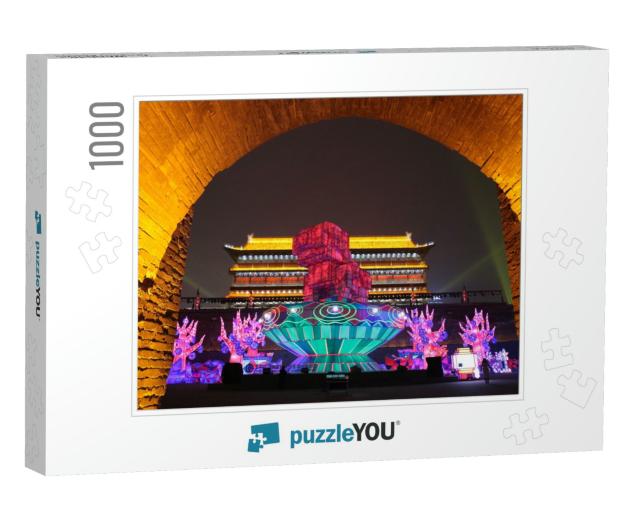Xi an City Wall Lanterns, This is a Traditional New Year... Jigsaw Puzzle with 1000 pieces