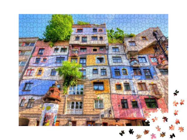 Hundertwasser House in Vienna, Austria... Jigsaw Puzzle with 1000 pieces