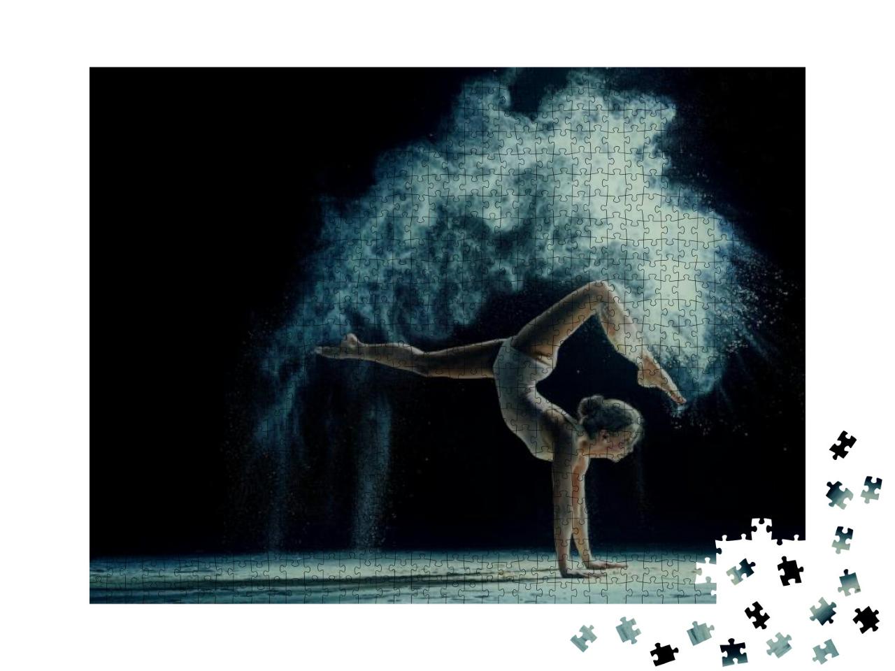 Graceful Woman Dancing in Cloud of Dust... Jigsaw Puzzle with 1000 pieces