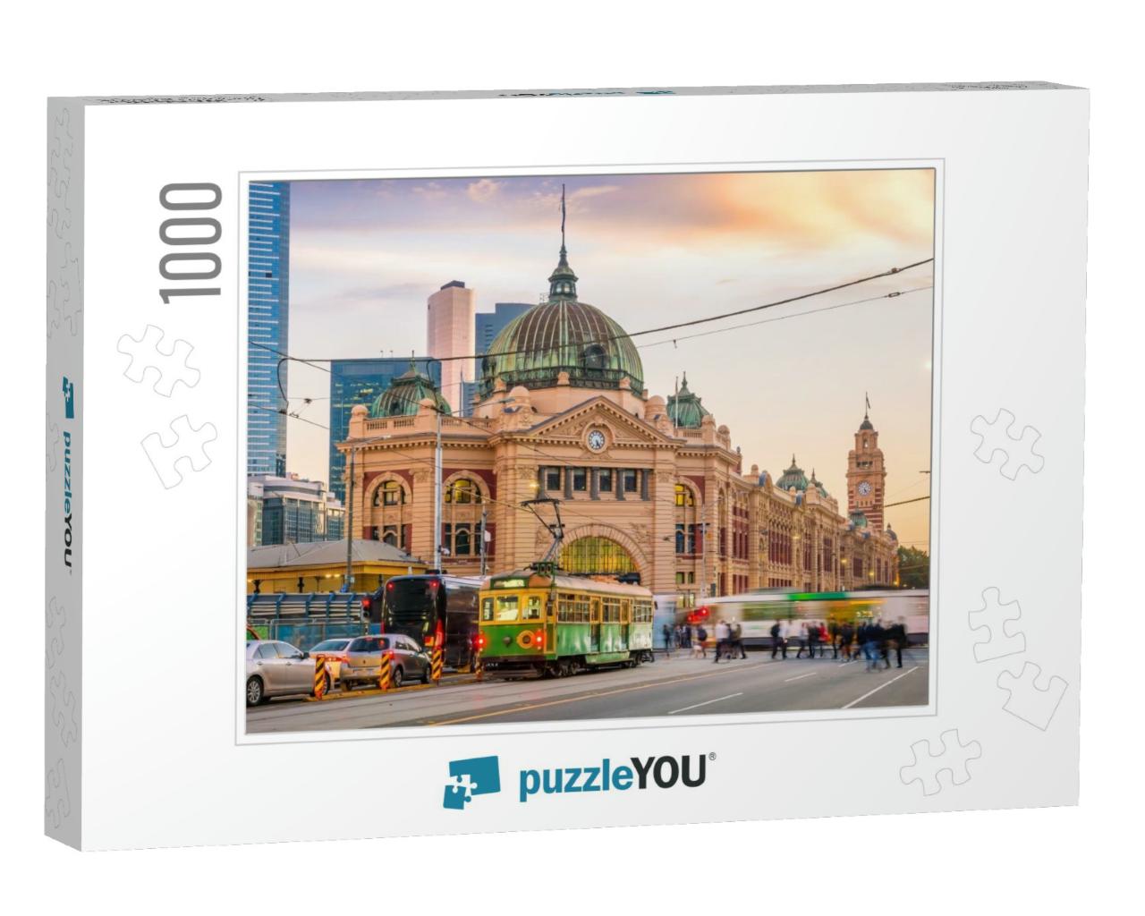 Melbourne Flinders Street Train Station in Australia At S... Jigsaw Puzzle with 1000 pieces