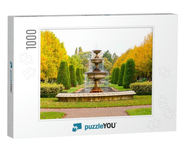 Peaceful Scenery with Fountain in Regents Park of London... Jigsaw Puzzle with 1000 pieces