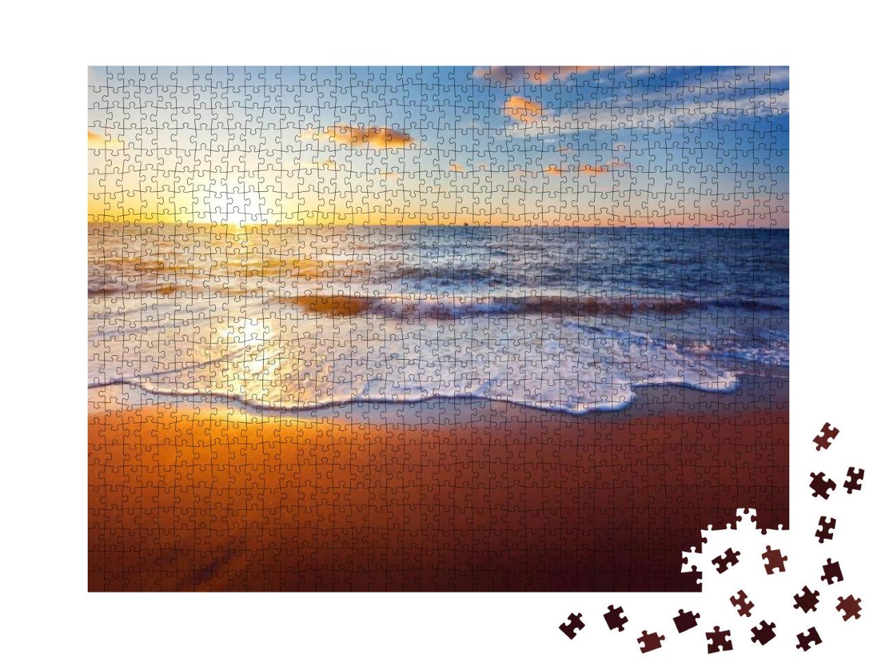 Sunset & Beach... Jigsaw Puzzle with 1000 pieces