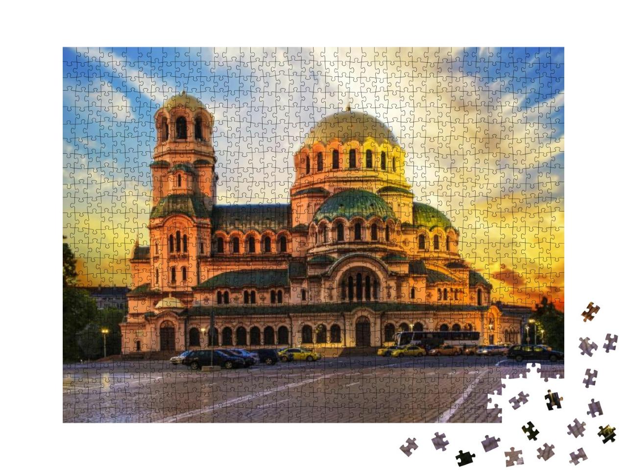A Beautiful View of the Alexander Nevsky Cathedral in Sof... Jigsaw Puzzle with 1000 pieces
