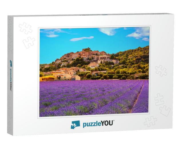 Simiane La Rotonde Village & Lavender. Provence, France... Jigsaw Puzzle