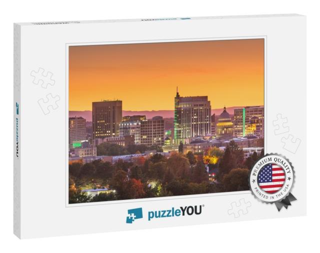 Boise, Idaho, USA Downtown Cityscape At Twilight... Jigsaw Puzzle