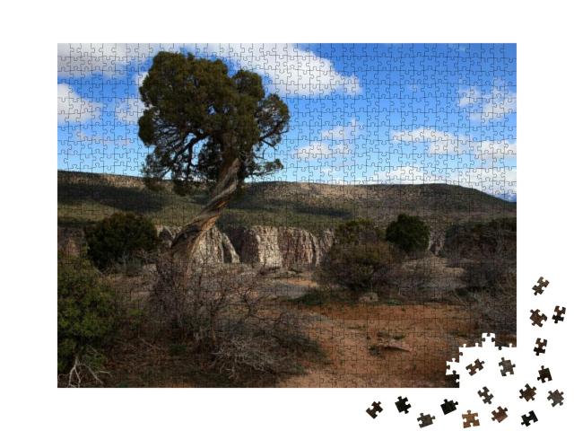 Old Twisted Tree in the Black Canyons of the Gunnison Nat... Jigsaw Puzzle with 1000 pieces