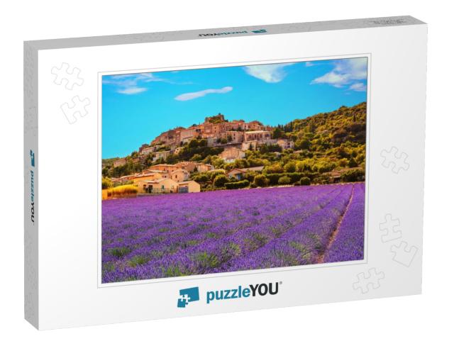 Simiane La Rotonde Village & Lavender. Provence, France... Jigsaw Puzzle