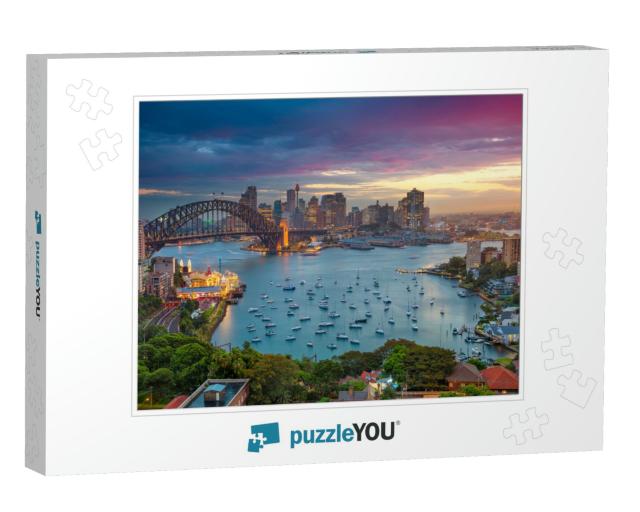 Sydney. Cityscape Image of Sydney, Australia with Harbor... Jigsaw Puzzle