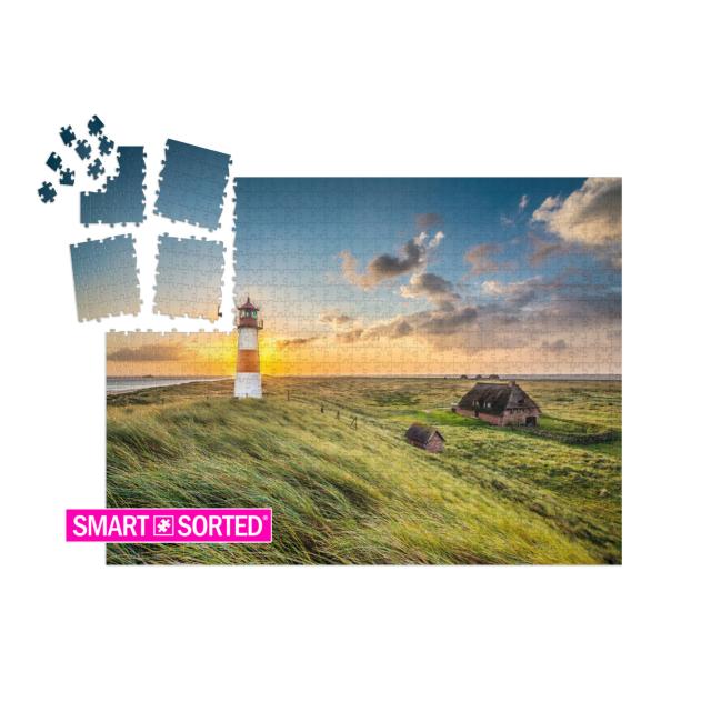 Sunrise At Lighthouse in List on the Island of Sylt, Schl... | SMART SORTED® | Jigsaw Puzzle with 1000 pieces