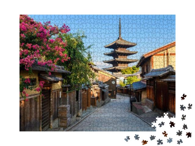 Traditional Street of Higashiyama District in Kyoto Old T... Jigsaw Puzzle with 1000 pieces