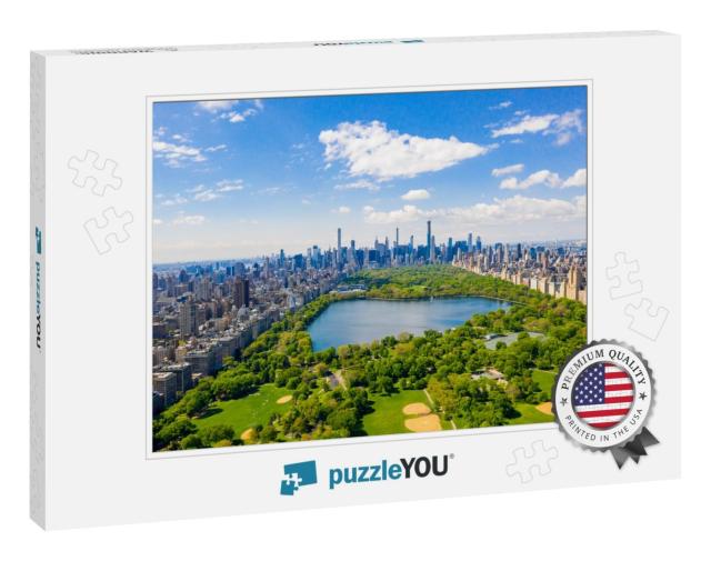 Aerial View of the Central Park in New York with Golf Fie... Jigsaw Puzzle