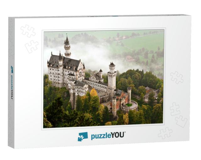 Neuschwanstein Castle Shrouded in Mist in the Bavarian Al... Jigsaw Puzzle
