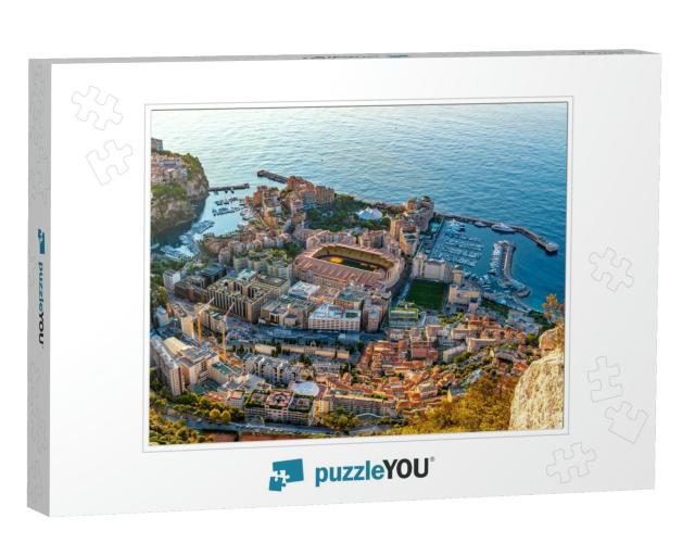Aerial View of Stadium of Monaco At Sunrise, View from La... Jigsaw Puzzle