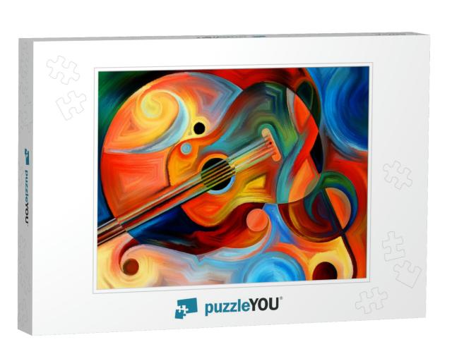 Abstract Painting on the Subject of Music & Rhythm... Jigsaw Puzzle
