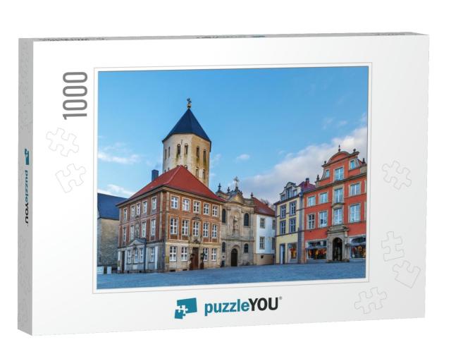Market Square Market in Paderborn City Center, Germany... Jigsaw Puzzle with 1000 pieces