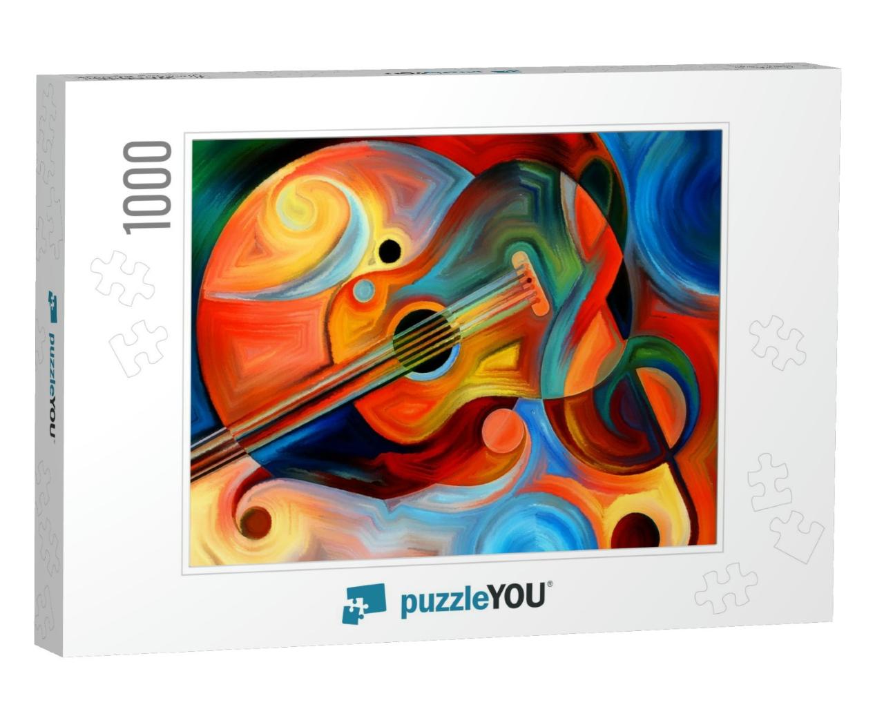 Abstract Painting on the Subject of Music & Rhythm... Jigsaw Puzzle with 1000 pieces