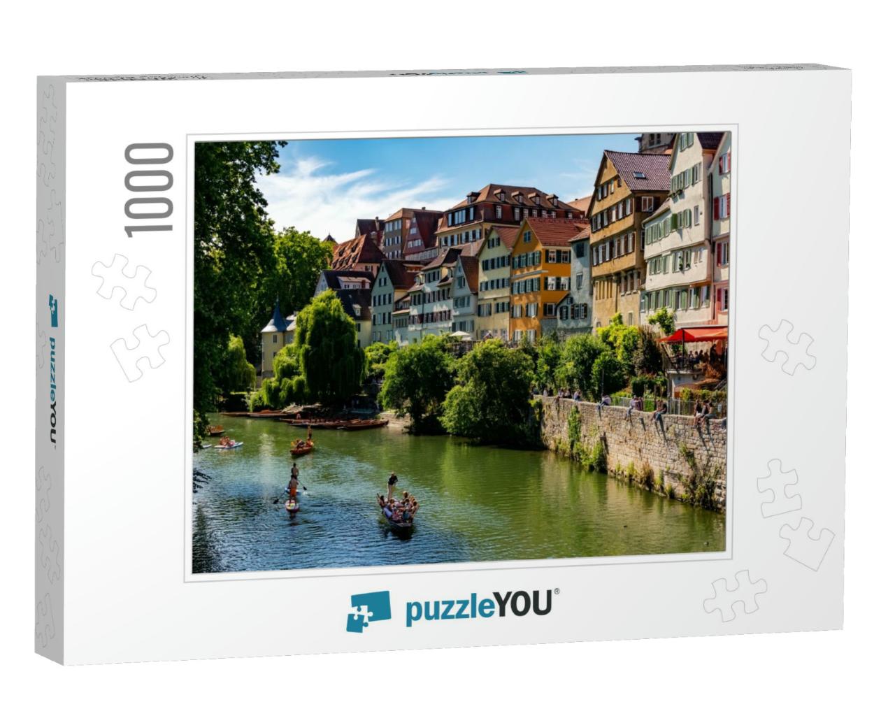 Neckarfront in Tuebingen is a Traditional University Town... Jigsaw Puzzle with 1000 pieces