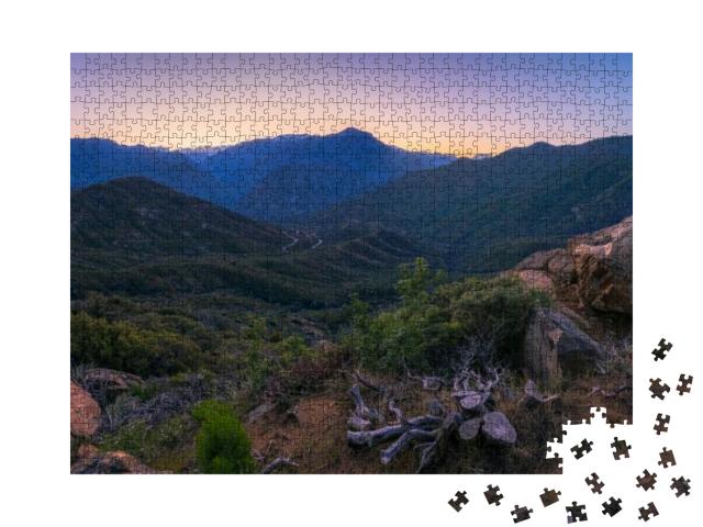 Sunset Over Kings Canyon National Park in the Usa... Jigsaw Puzzle with 1000 pieces