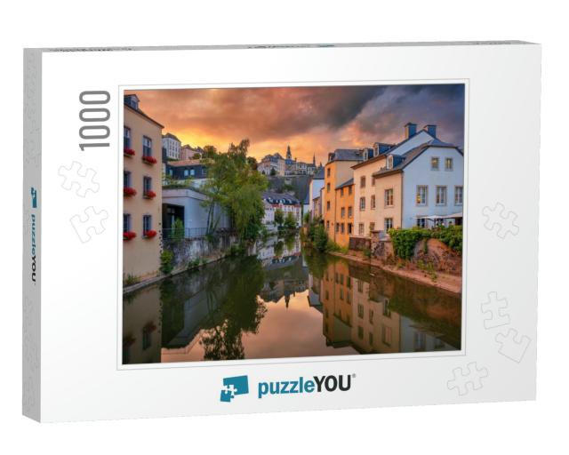 Luxembourg City. Cityscape Image of Old Town Luxembourg D... Jigsaw Puzzle with 1000 pieces
