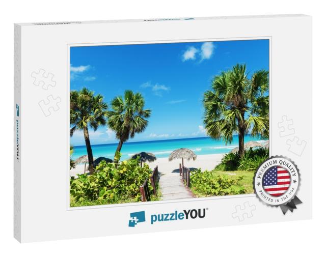 Caribbean White Sand Beach... Jigsaw Puzzle
