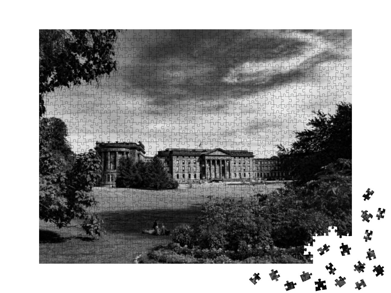 Black & White Bergpark in Kassel... Jigsaw Puzzle with 1000 pieces