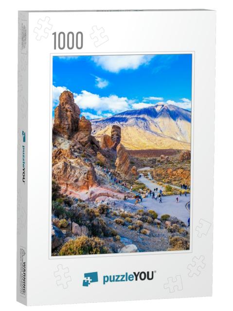 Aerial View Over the Famous Teide Mountain & Garcia Stone... Jigsaw Puzzle with 1000 pieces
