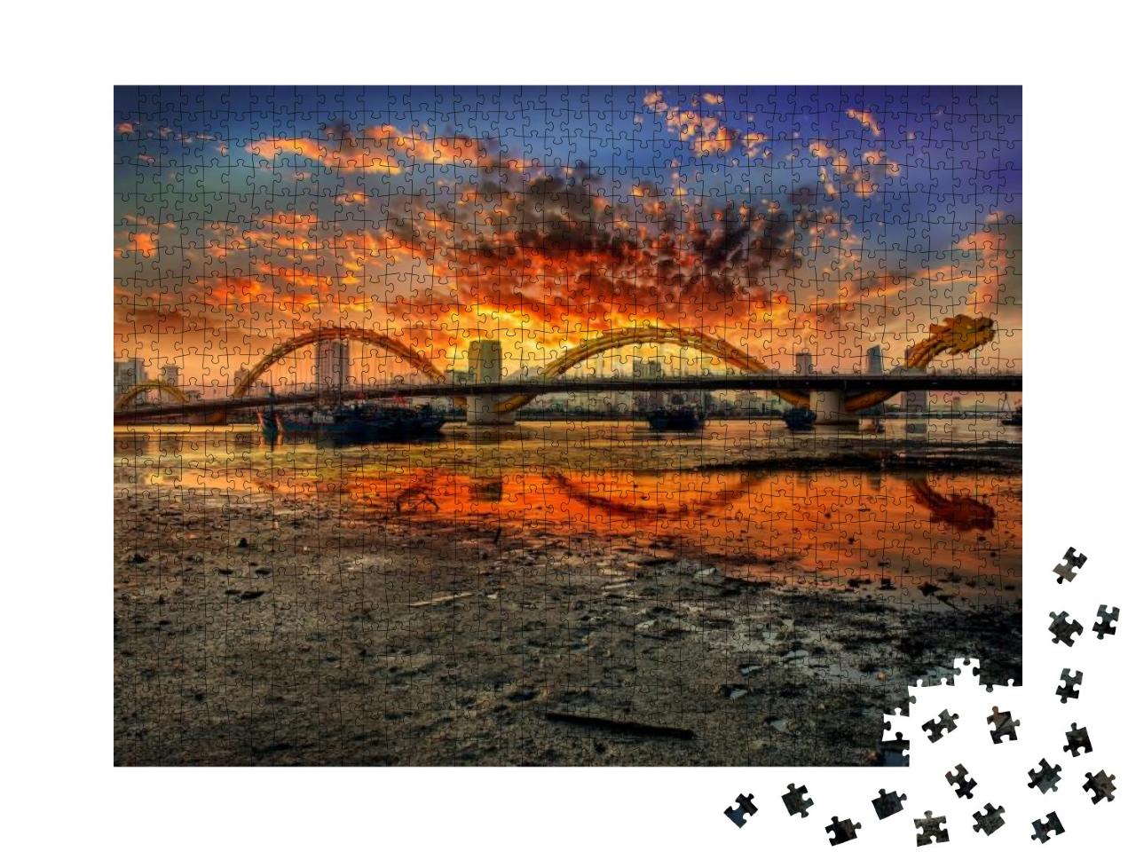 Da Nang, Vietnam Dragon Bridge At Sunset... Jigsaw Puzzle with 1000 pieces