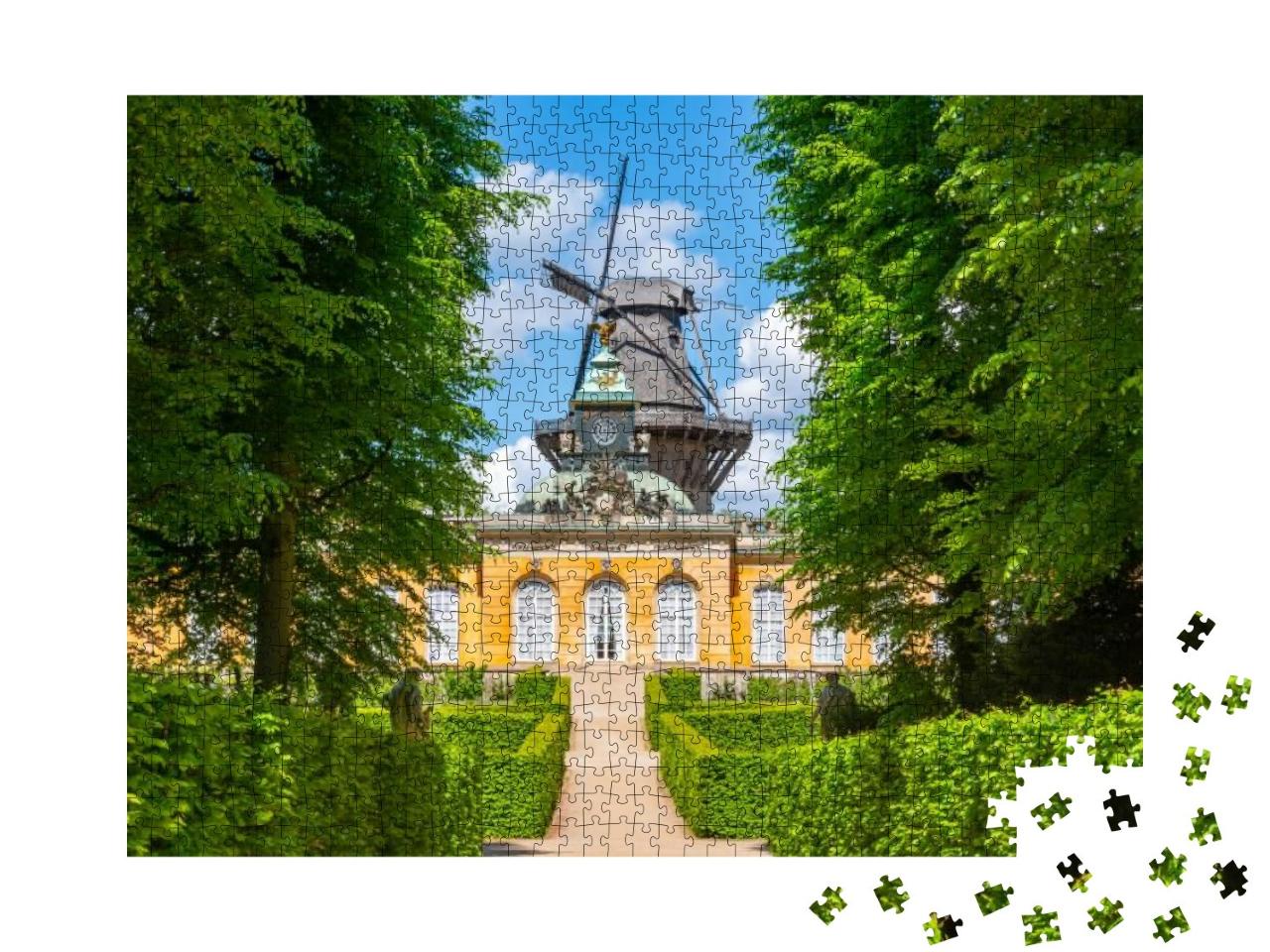 New Chambers Neue Kammern Palace & Windmill Windmuhle in... Jigsaw Puzzle with 1000 pieces