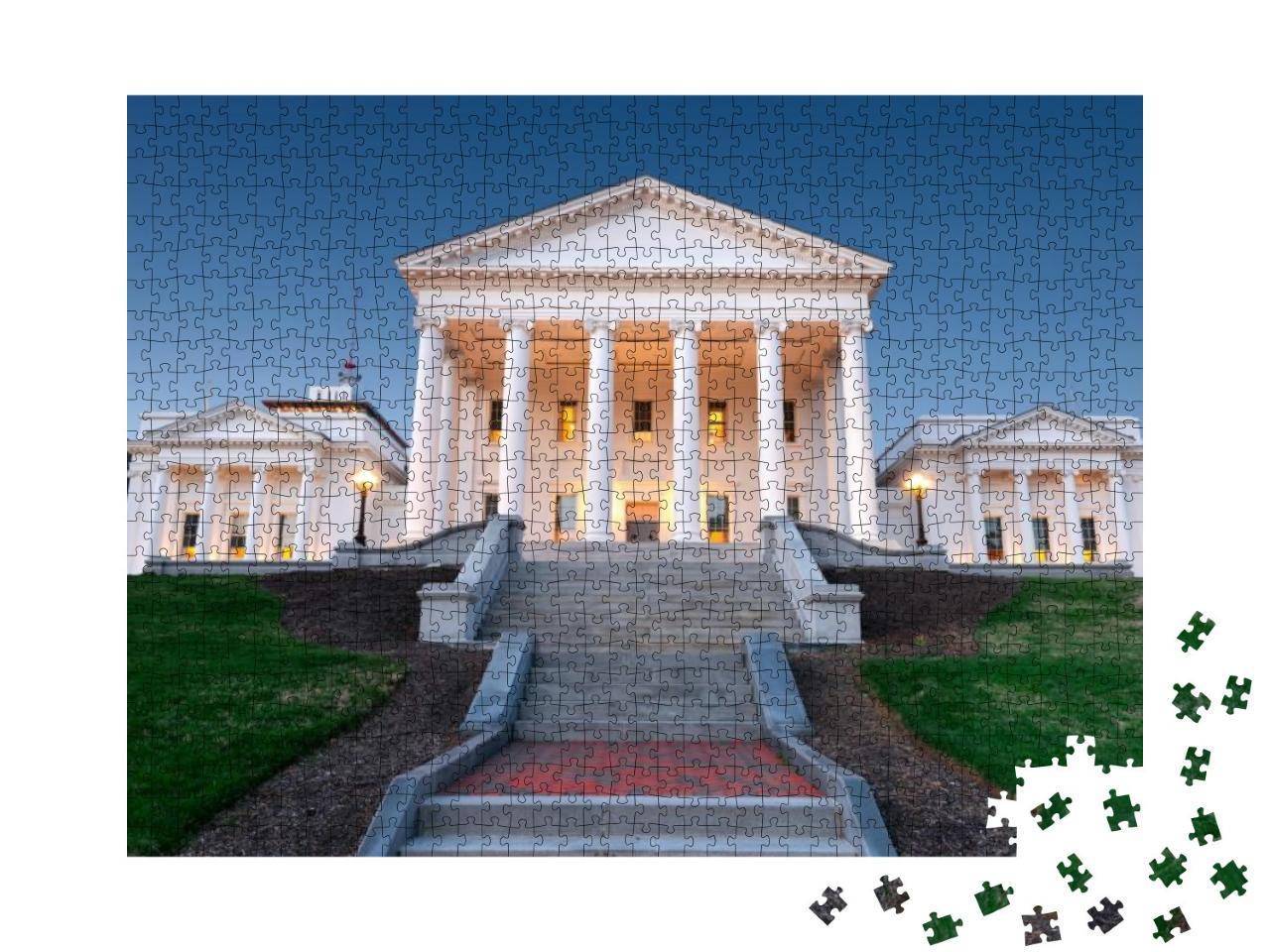 Virginia State Capitol in Richmond, Virginia, USA At Twili... Jigsaw Puzzle with 1000 pieces