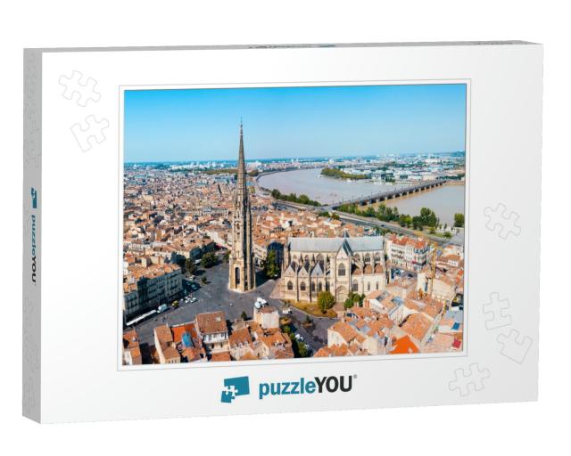 Bordeaux Aerial Panoramic View. Bordeaux is a Port City o... Jigsaw Puzzle