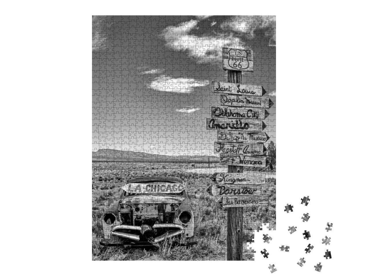 Route 66 Signs... Jigsaw Puzzle with 1000 pieces
