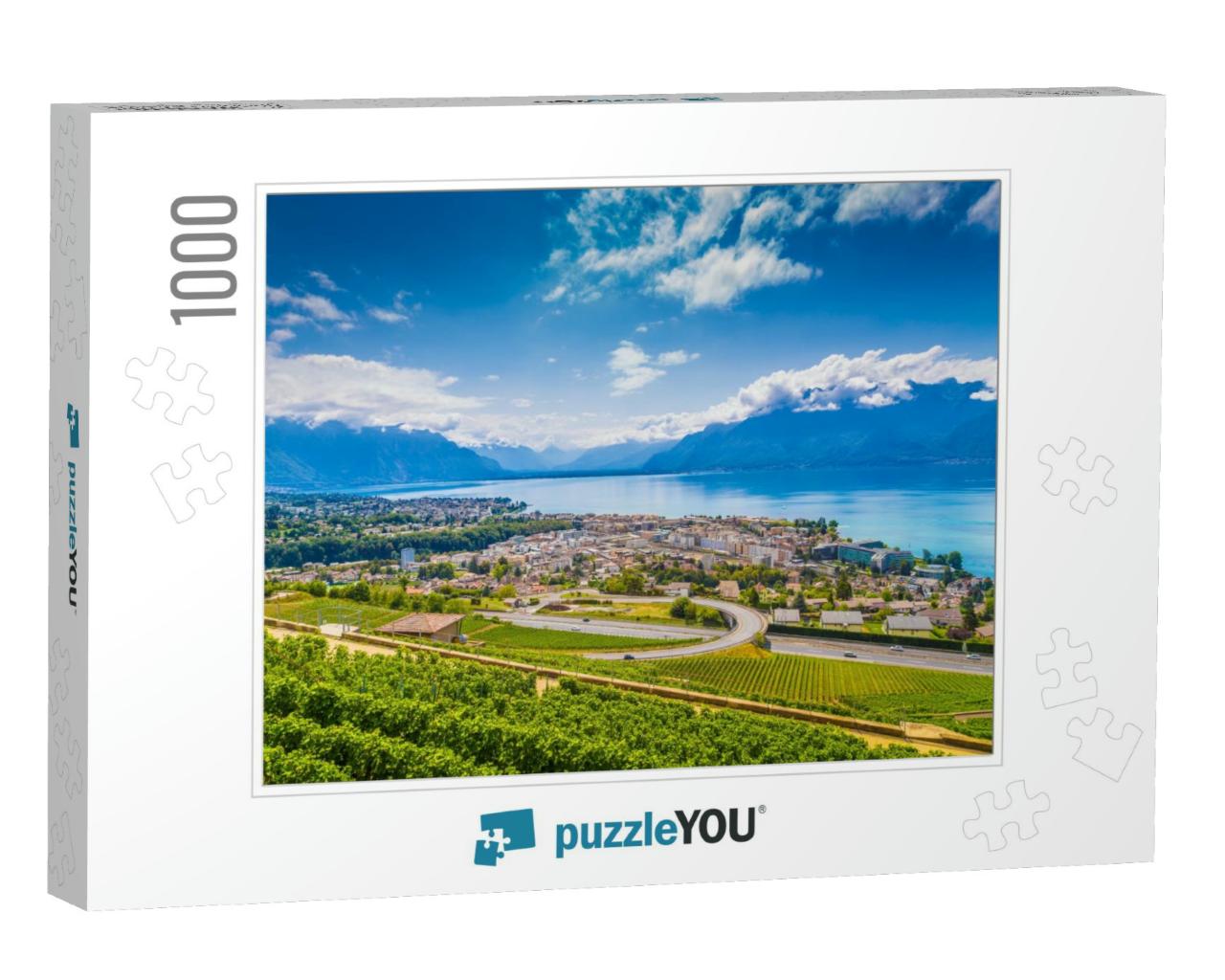 Beautiful View of the Famous City of Vevey with Rows of V... Jigsaw Puzzle with 1000 pieces